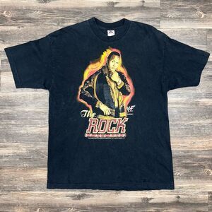 Vintage 2000 WWF The Rock Of All Ages Wrestling T-Shirt Size XL WWE Y2K